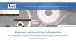 Desktop Screenshot of lancaster-metal-etching.com